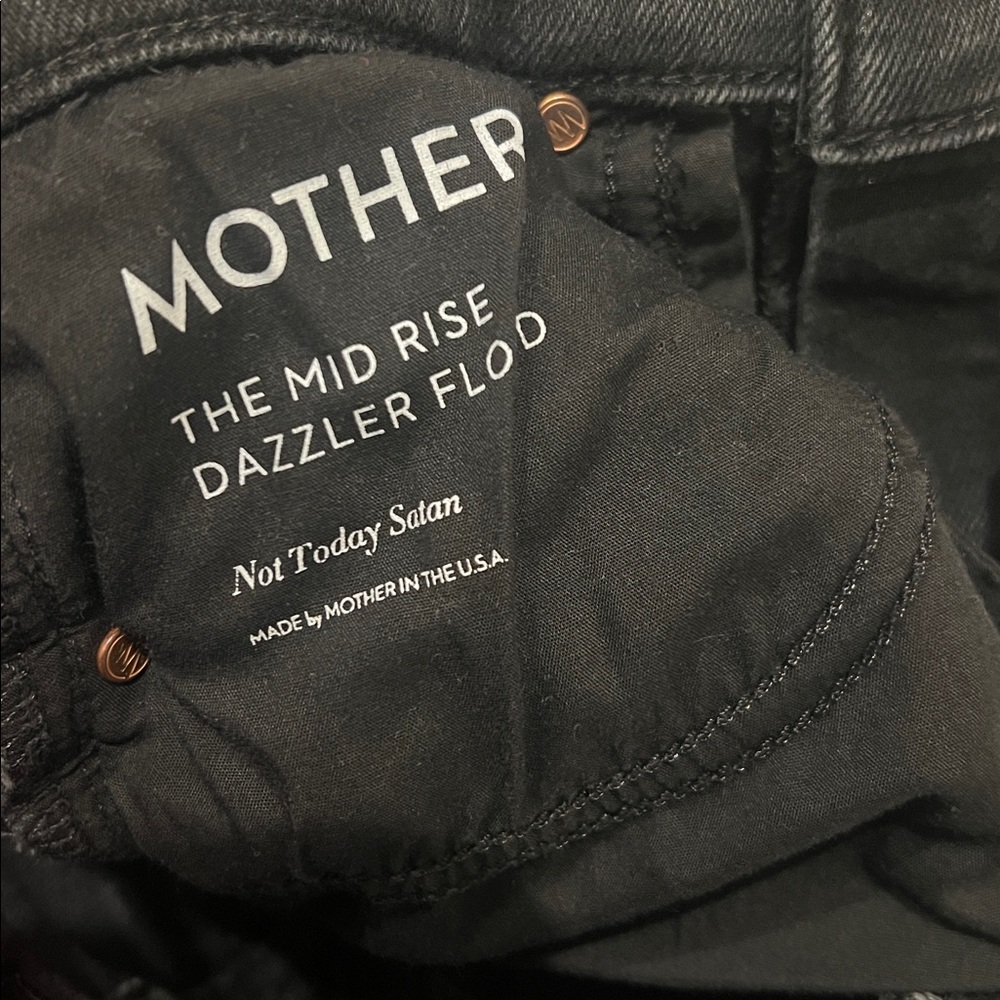 Mother the midrise dazzler flood size 24 black - Picture 7 of 7